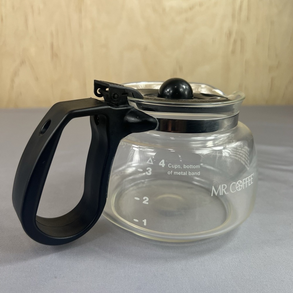 Mr. Coffee 4 Cup Replacement Glass Carafe Black Handle & Lid Coffee Pot